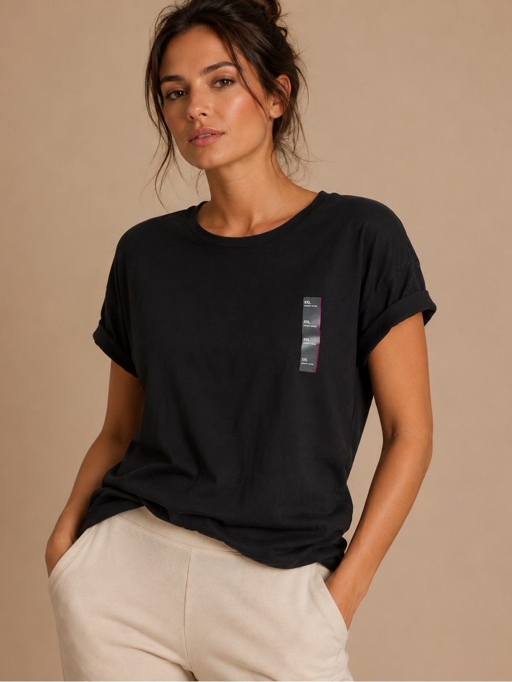 All In Motion Black Performance Active Tee XXL NWT